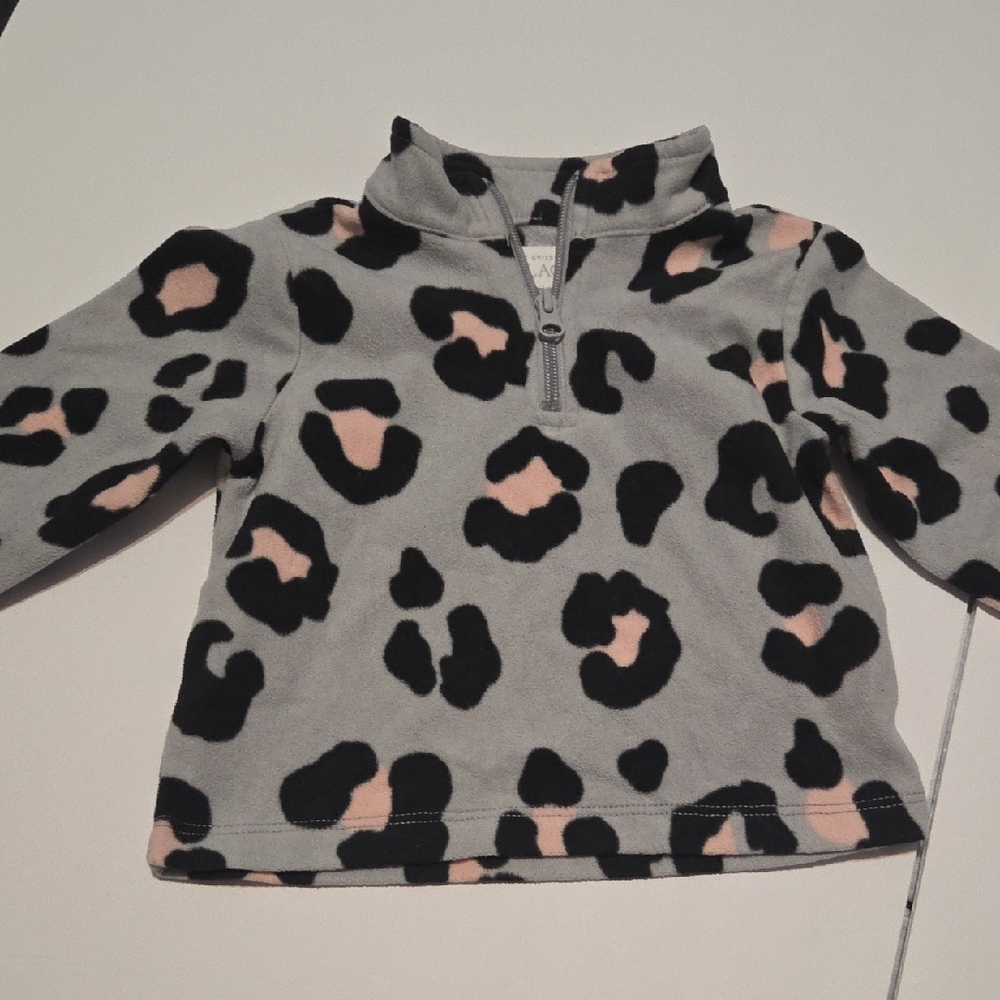 The Children's Place Gray and Pink Leopard Hoodie